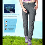 Pantalon de randonnée pour femmes, crème solaire et respirant, couleur grise