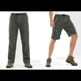 Pantalon tactique d'été convertible en short pour homme, idéal pour le trekking et le camping