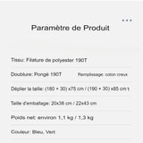 Paramètres de produit du sac de couchage Naturehike, incluant le tissu et les dimensions