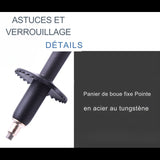 Pointe en acier au tungstène et panier de boue fixe des bâtons de randonnée