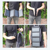 Panneau solaire pliable camouflage ouvert, avec plusieurs cellules solaires