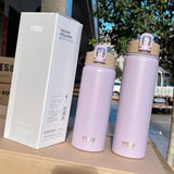 Gourdes thermos isothermes violettes TYESO avec boîte d'emballage