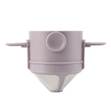 Filtre à café réutilisable en acier inoxydable léger et écologique, couleur violette, 1 pièce