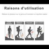 Bâtons de randonnée et trek, ultra légers, confort et stabilité