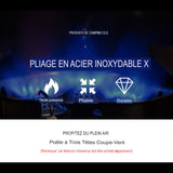 Réchaud à gaz pliable pour camping, avec icônes de haute puissance, pliabilité et durabilité