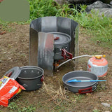 Pare-brise réchaud pliable 8 plaques pour camping et randonnée