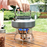 Réchaud à gaz à 3 têtes pour camping avec bouilloire en plein air, cuisson facile