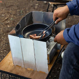 Pare-brise réchaud pliable 8 plaques pour camping et randonnée
