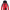 Veste légère étanche de randonnée rouge pour homme, capuche et fermetures contrastées