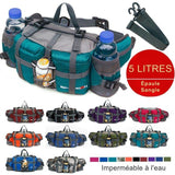 Sac de taille de randonnée vert avec différentes variantes de couleurs