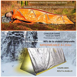Sac de couchage d'urgence en Mylar, réfléchissant 90% de la chaleur corporelle