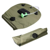 Sac de douche solaire portable 20L déplié et plié pour randonnée