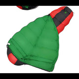 Sac de couchage vert et rouge en coton épais, idéal pour l'hiver, thermique et confortable