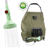 Sac de douche solaire 20L avec tuyau et pommeau de douche pour camping
