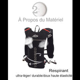 Sac à dos de course ultra-léger, respirant, avec haute élasticité, idéal pour le trail running