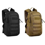 Sac à dos de voyage 15L disponible en noir et kaki, parfait pour la randonnée et le camping