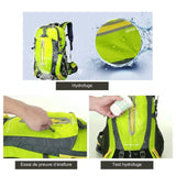 Sac à dos de randonnée imperméable 40 L, test d'étanchéité et anti rayures