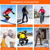 Scénarios d'utilisation des semelles chauffantes USB, ski, escalade, cyclisme, etc.