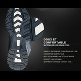 Semelle de botte de neige d'hiver en cuir, montrant les motifs pour adhérence