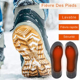 Semelles thermiques Chauffantes USB pour chaussures d'hiver