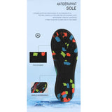Semelle antidérapante des chaussures aquatiques avec motifs colorés, vue détaillée