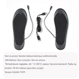 Semelles Chauffantes en fibre de carbone pour chaussures