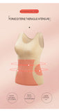 Sous-vêtements thermiques sans couture pour femme, gilet beige, ajustement du corps, coupe ergonomique