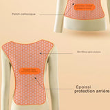 Sous-vêtement thermique beige pour femme, patchs coupe-vent et protection arrière épaissie