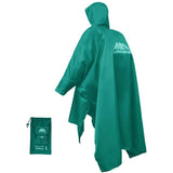 Imperméable léger vert avec capuche et sac de rangement, logo Longsinger