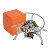 Réchaud à gaz de camping avec boîte de rangement orange
