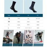 Tableau des tailles des chaussettes de randonnée pour différentes activités