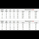 Tableau des tailles en pouces et centimètres pour pantalons de sport, tailles S à XL