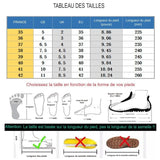 Tableau des tailles pour chaussures de marche, guide détaillé pour choisir la bonne taille