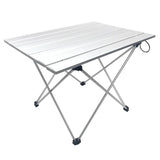 Table de camping ultralégère en aluminium avec pieds croisés pour plus de stabilité