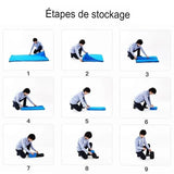 Étapes de pliage et de stockage du sac de couchage polaire ultraléger