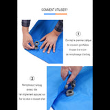 Étapes de gonflage du matelas de camping, montre comment remplir et sceller la valve pour une utilisation optimale