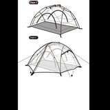 Étapes supplémentaires pour monter la tente de camping ultralégère, idéale pour les excursions
