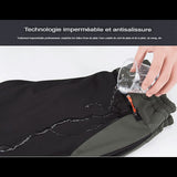 Technologie imperméable du pantalon, repoussant l'eau et la saleté pour une meilleure protection
