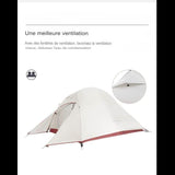 Tente de camping et de randonnée ultra légère et étanche en nylon pour 2 personnes