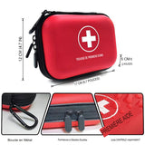 Trousse de premiers secours compacte rouge avec fermeture éclair et mousqueton, idéale pour le voyage