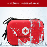 Trousse de premiers soins imperméable avec éclaboussures d'eau, parfaite pour les environnements humides
