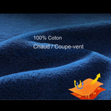 Texture polaire 100% coton, chaude et coupe-vent, en gros plan