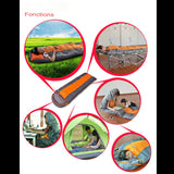 Utilisations du sac de couchage Desert Fox orange et gris, polyvalent pour différentes situations de camping