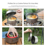 Ensemble de poêles et casseroles, multifonction, pliant, compact et efficace