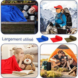 Utilisations variées du sac de couchage polaire randonnée, camping, intérieur et extérieur