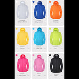 Variantes de couleurs de la veste de randonnée imperméable, options de couleur et style