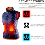 Veste chauffante avec trois températures de chauffage réglables