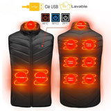Veste chauffante avec zones de chauffage pour cou, abdomen et dos
