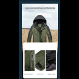 Veste de randonnée imperméable et coupe-vent pour homme, poche étanche et poignets velcro