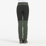 Vue arrière du pantalon de randonnée polaire pour femme, renforts aux genoux